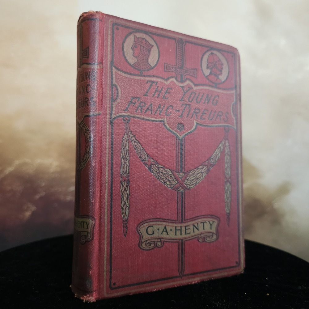The‎ Young Franc-Tireurs Red Hardcover Dagger Book Victorian Antique Antiquarian